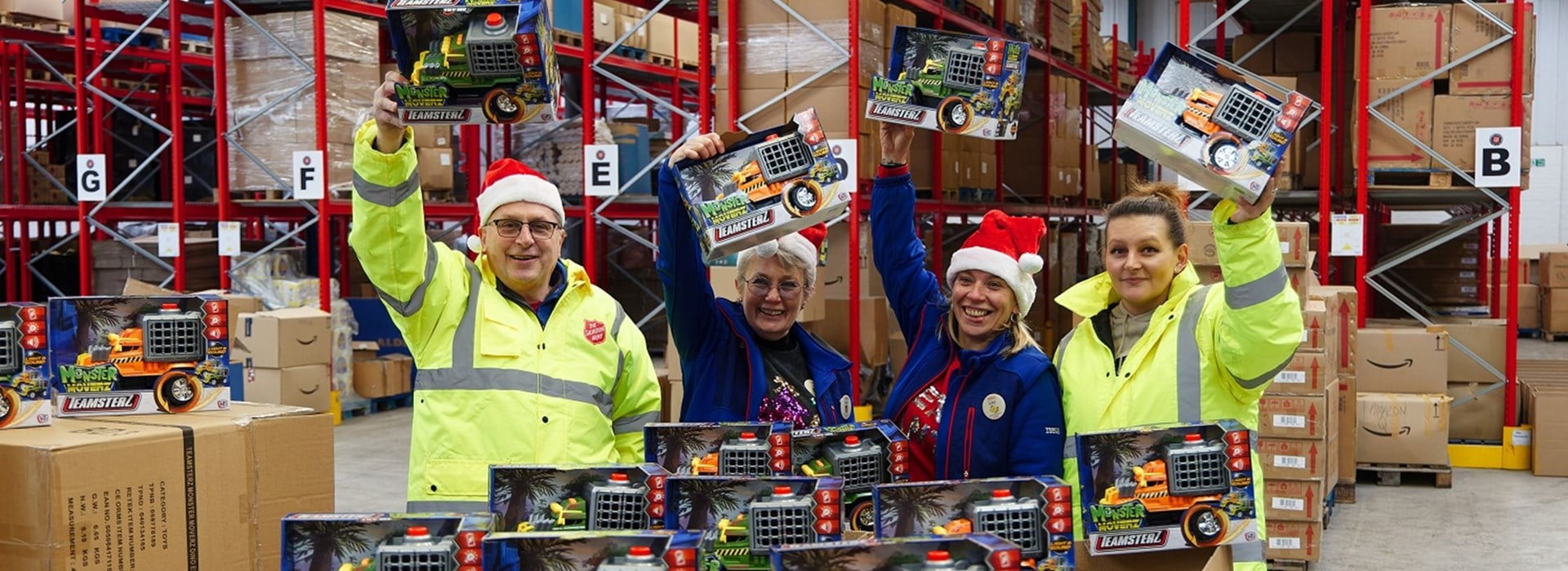 Tesco provides the Salvation Army's Christmas Present Appeal with a lorry load of toys.