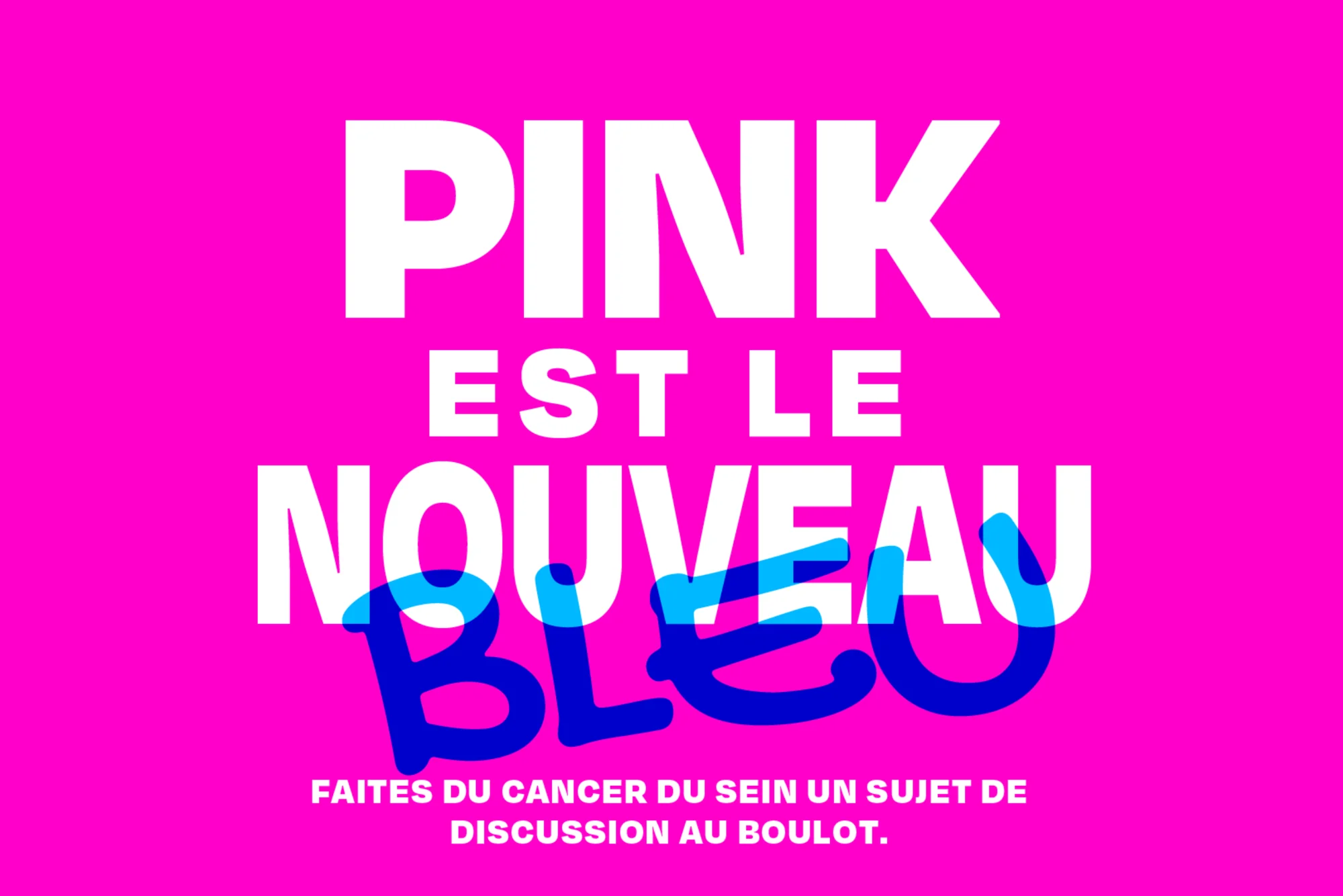 "PINK IS THE NEW BLUE" IS SUPPORTED BY CARREFOUR BELGIUM.